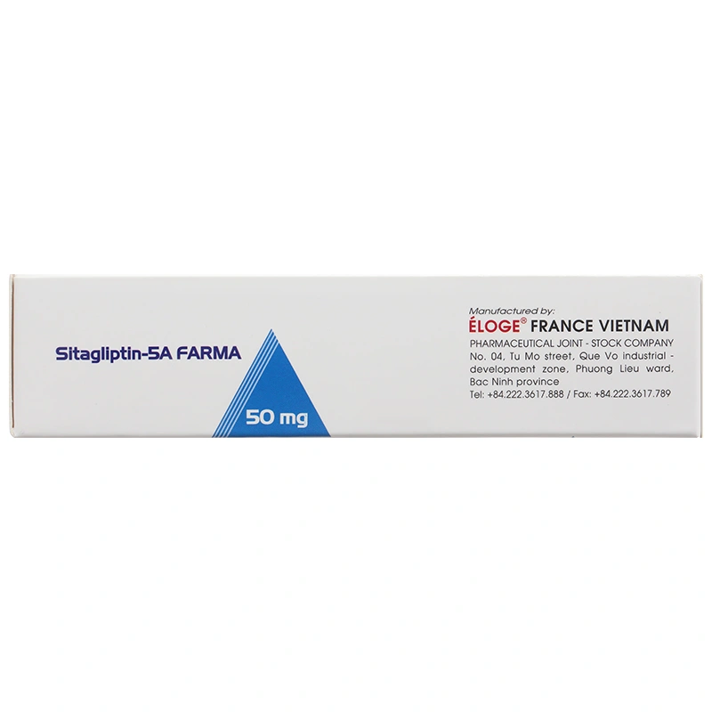 Sitagliptin - 5A Farma 50mg kiểm soát đường huyết ở bệnh đái tháo đường type 2 (3 vỉ x 10 viên) - 4
